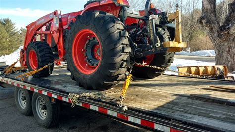 hauling skid steer chain and binders under 10k|tie down load binders.